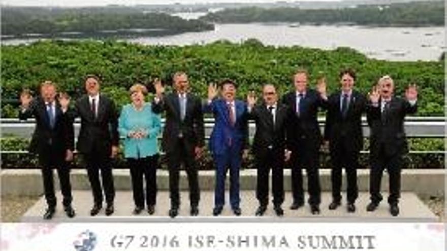 Foto de família dels líders dels països del G-7.