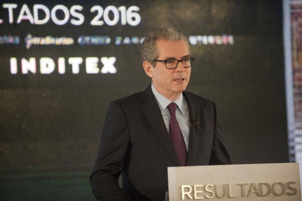 Pablo Isla presenta los resultados de Inditex 2016