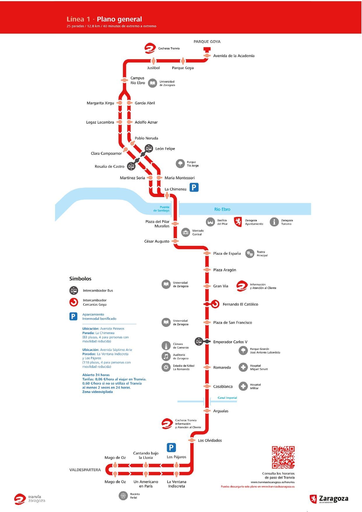 Mapa tranvía Zaragoza