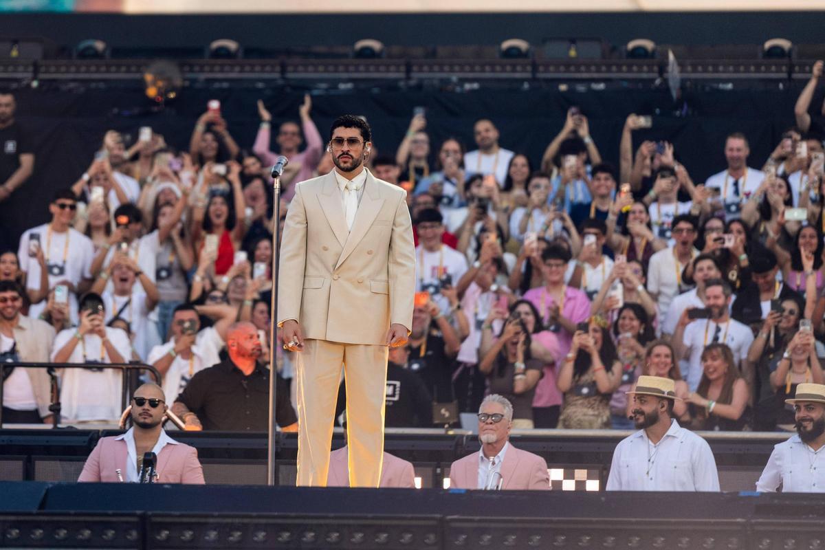 Concierto de Bad Bunny, en el estadio Lluis Companys de Barcelona.