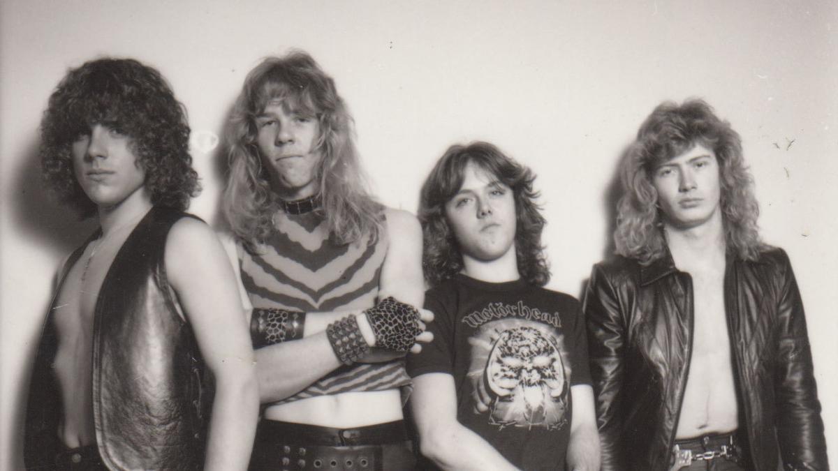 La primera formación de &quot;Metallica&quot; en 1981: Ron McGovney, James Hetfield, Lars Ulrich, Dave Mustaine.