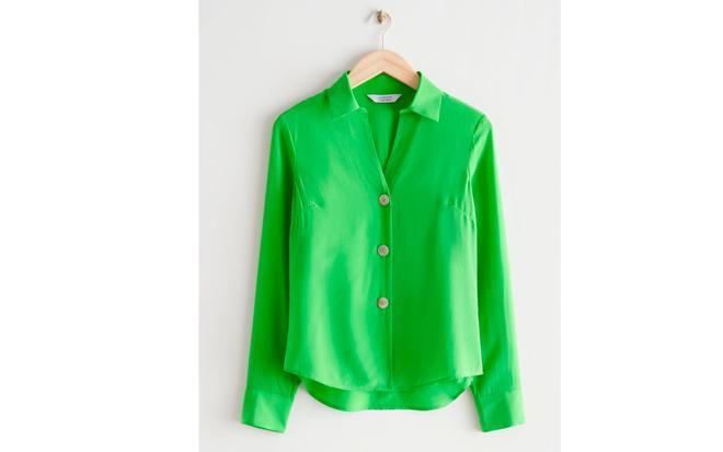 Camisa en verde lima de &amp;Other Stories