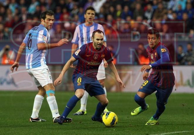 Málaga CF, 1 - FC Barcelona, 4