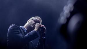 El cantante Matt Berninger durante un concierto de la banda The National en el Wizink Center de Madrid.