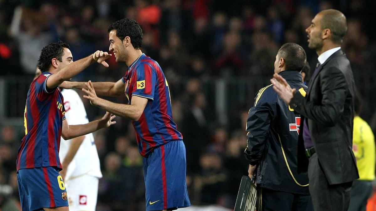 Busquets, Xavi y Guardiola son tres de los grandes cerebros de la historia del Barça