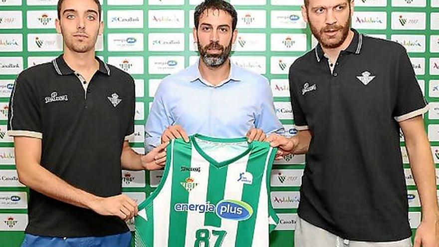 Marc Garcia, Berni Rodríguez i Luka Zoric, en la presentació d&#039;ahir