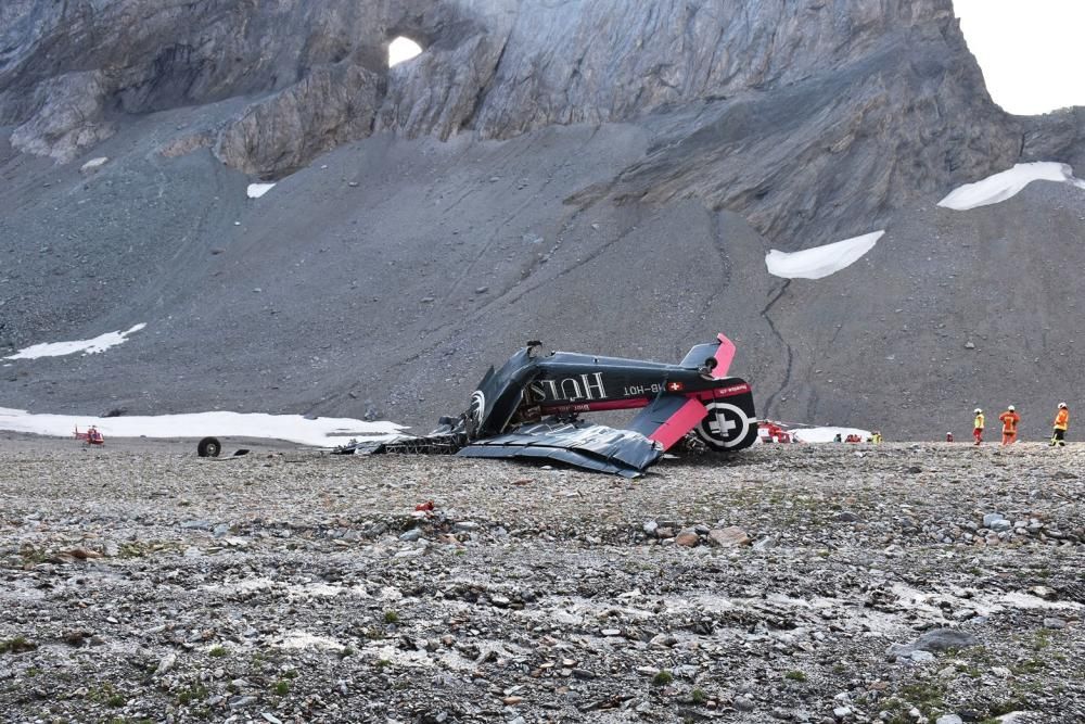 El accidente de avión en Suiza, en imágenes