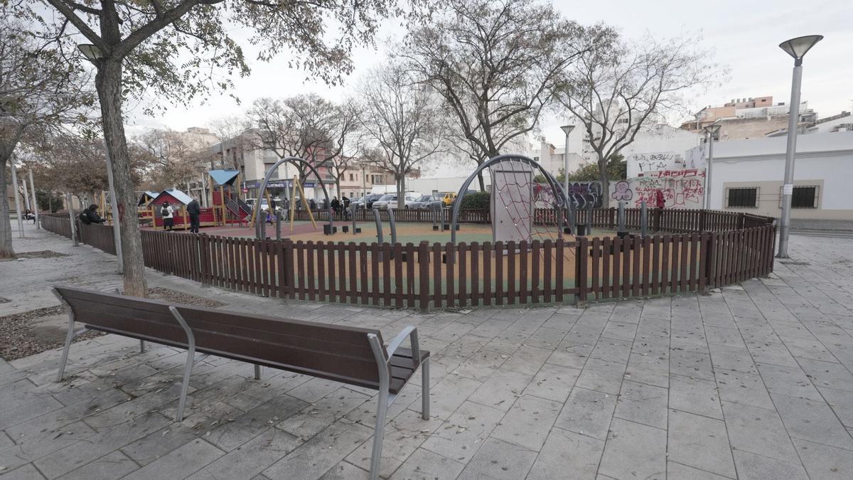 Parque en el que se ha producido la agresión, cerca de la calle Jacint Verdaguer de Palma