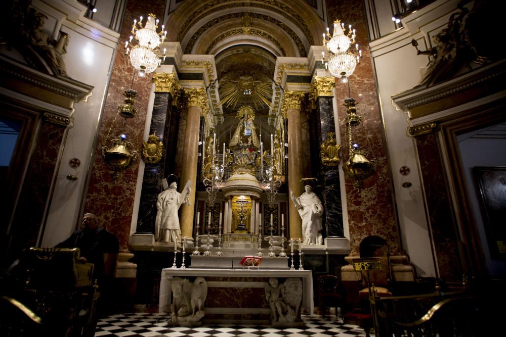 Nueva iluminación en la Basílica de la Virgen