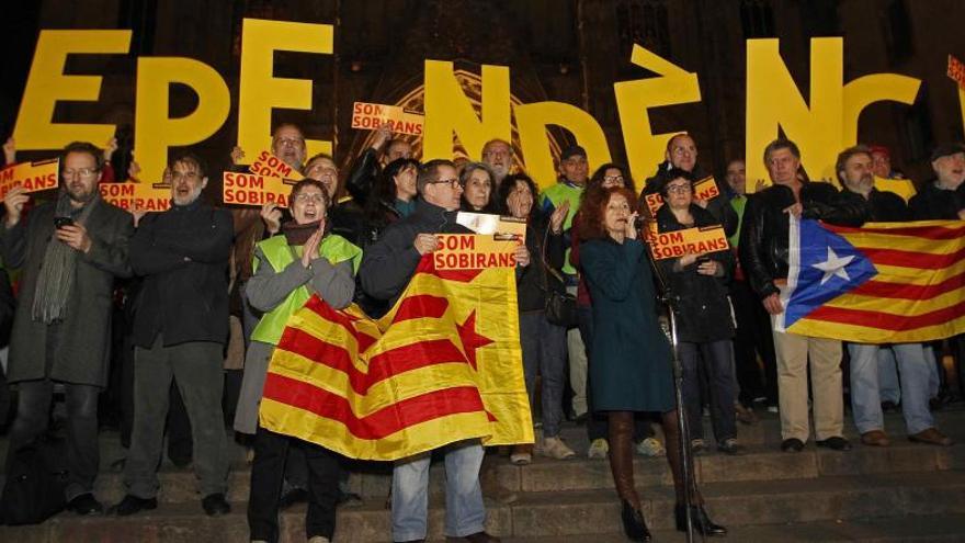 La manifestació d&#039;aquest dijous al vespre a Barcelona.