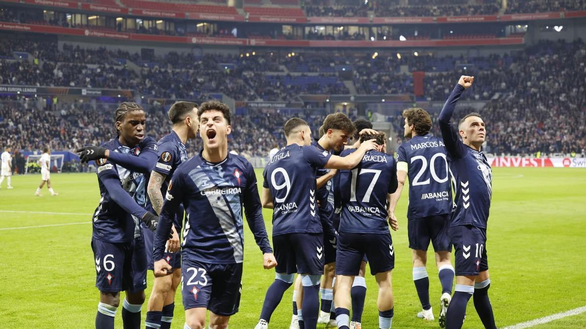 El Olympique-Celta, en imágenes