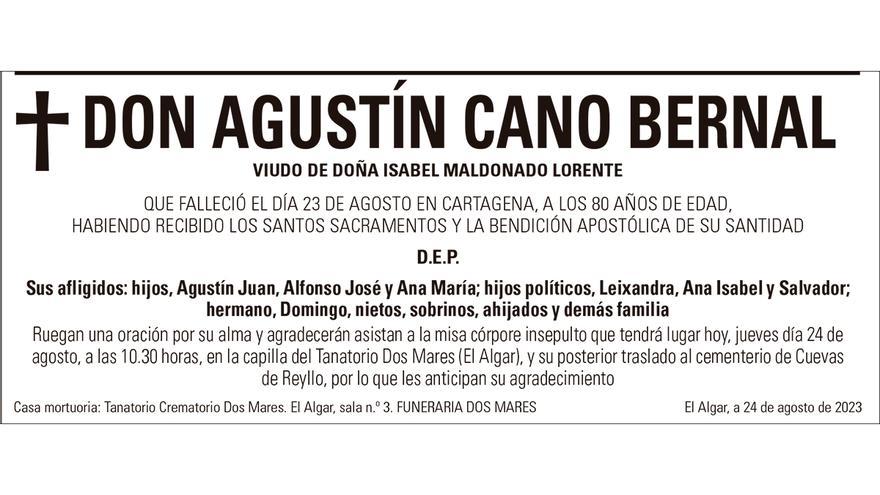 D. Agustín Cano Bernal