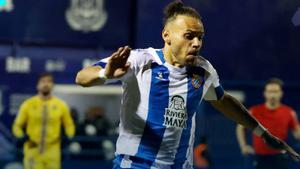 Braithwaite, en el partido de este domingo en Alcorcón.