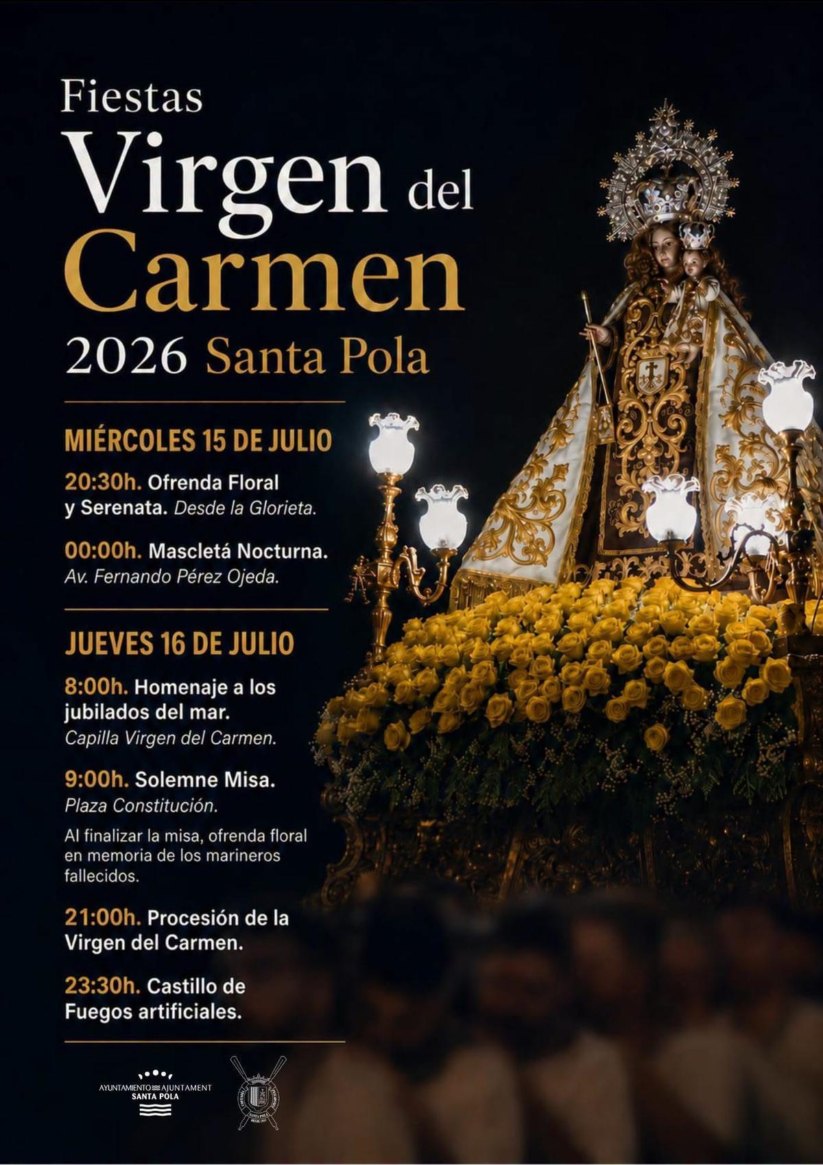 Programa de las fiestas de la Virgen del Carmen de Santa Pola