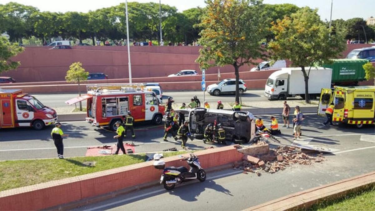 El accidente en el kilómetro 9,2 de la Ronda Litoral