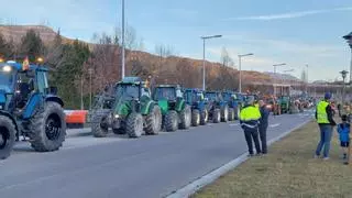 Primer detenido en Aragón durante una tractorada