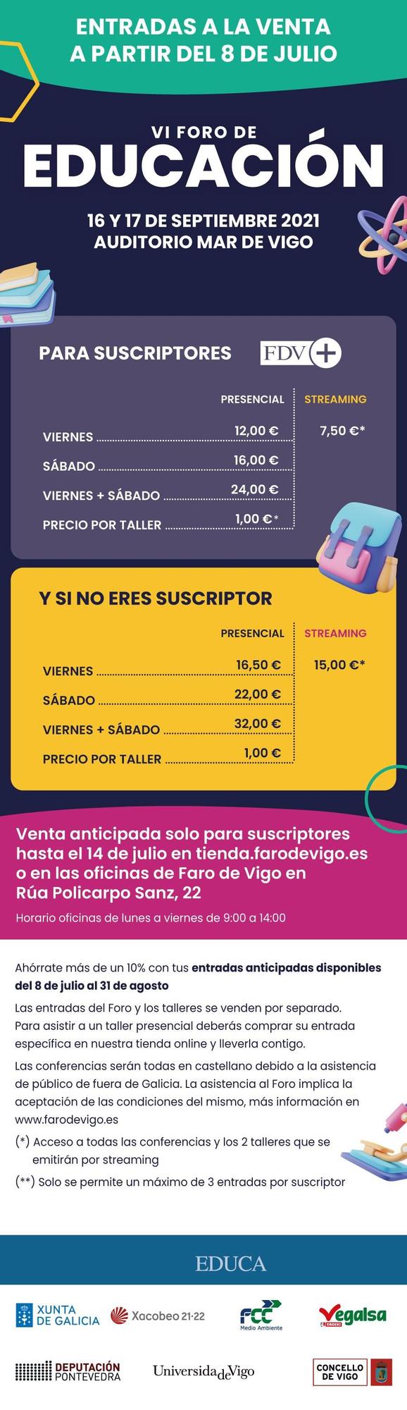 Precios entradas Foro