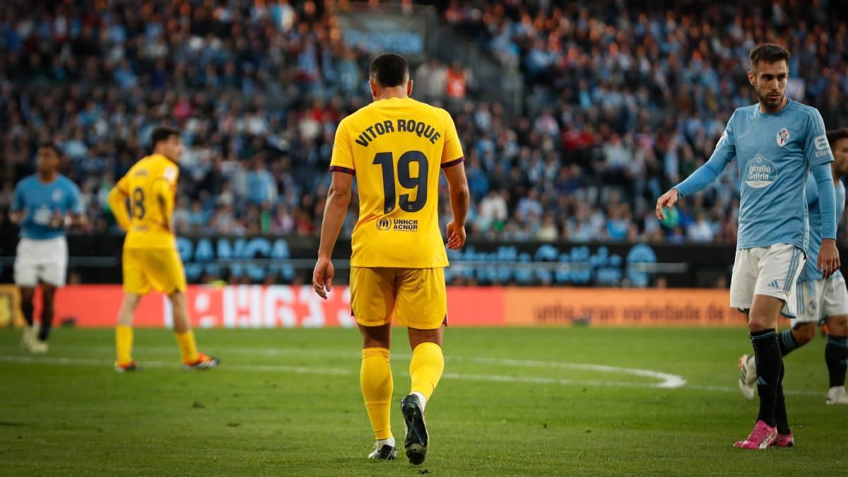 Vitor Roque, en una imagen en Balaídos ante el Celta