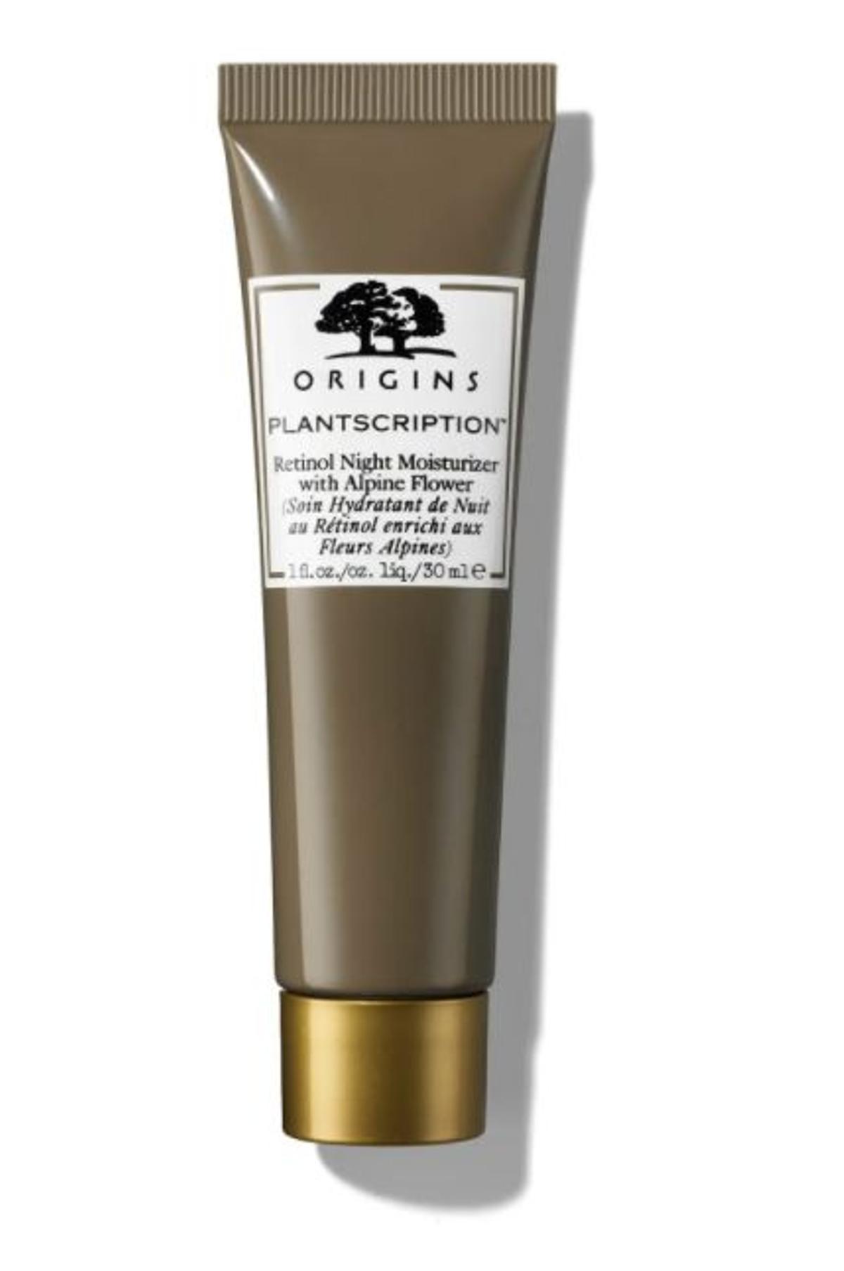 Crema hidratante de noche con retinol y flor alpina Plantscription de Origins