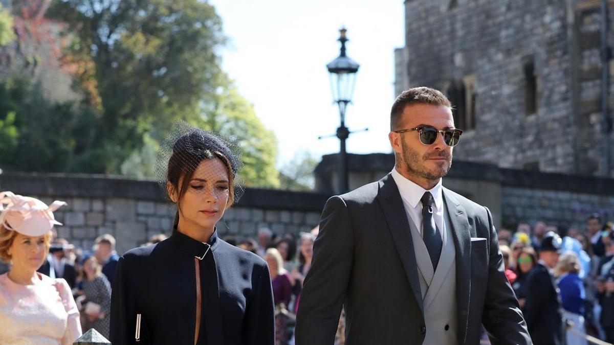 Los Beckham en la boda de Harry y Meghan