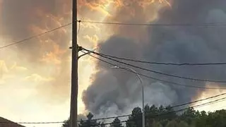 Se declara un incendio forestal en O Riós que afecta al menos a 20 hectáreas
