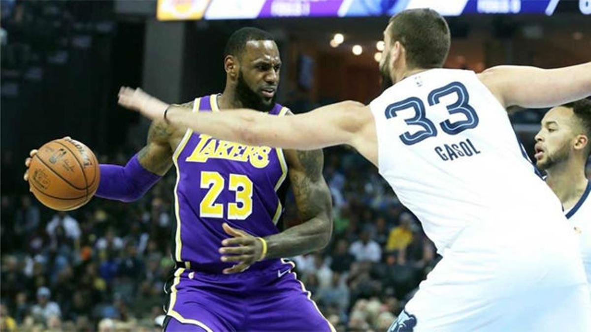 Los Lakers de LeBron, muy superiores a los Grizzlies de Marc Gasol