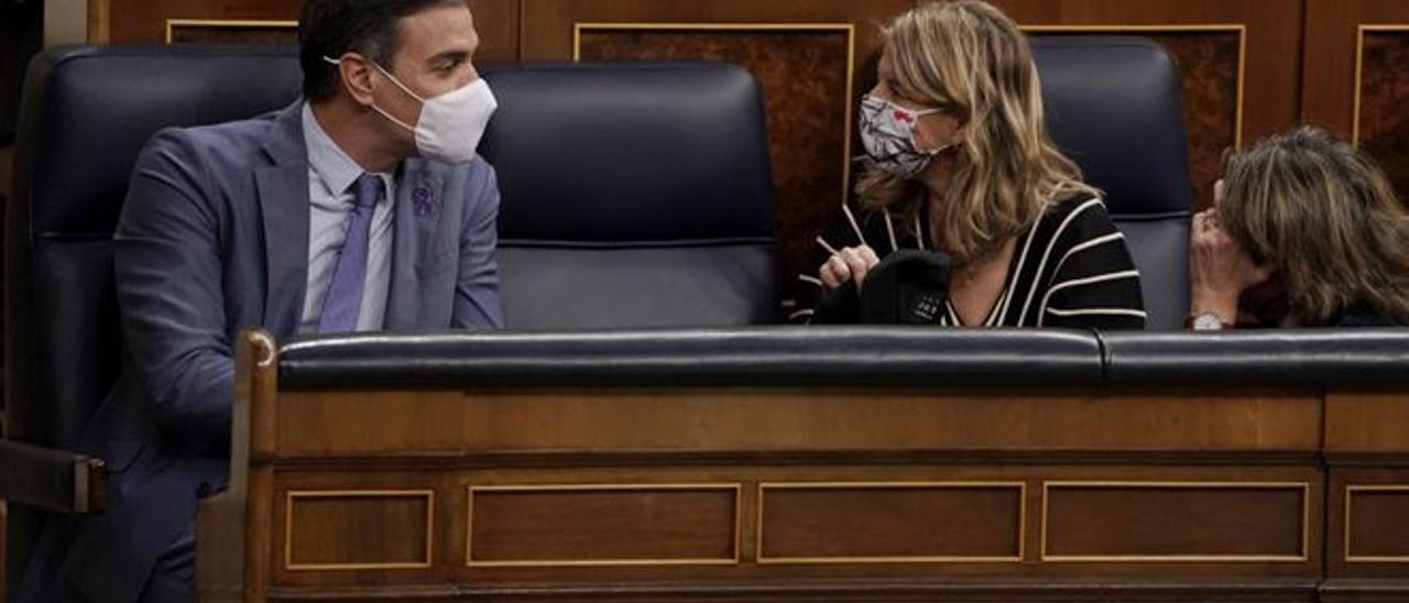 Pedro Sánchez y Yolanda Díaz.