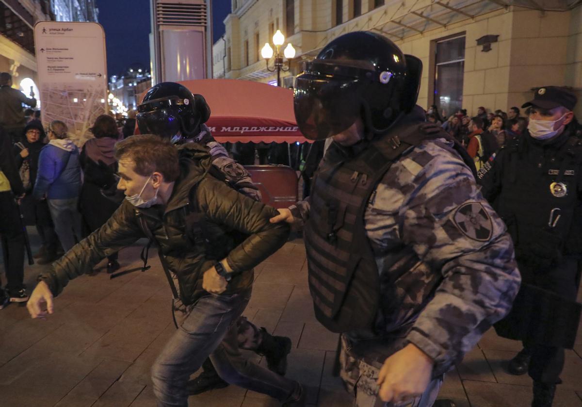 Protestas en Moscú contra la movilización para la guerra de Ucrania decretada por Putin