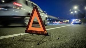 Imagen de una avería en las carreteras catalanas