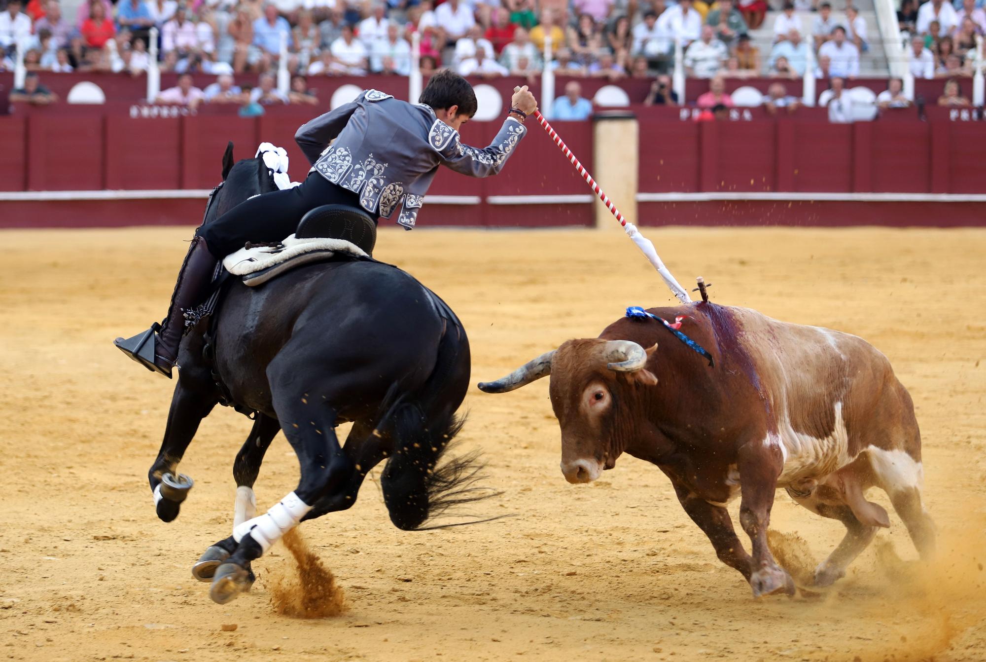 Rejones en la Feria de Málaga: Guillermo Hermoso y Ferrer Martín, doble Puerta Grande en Málaga