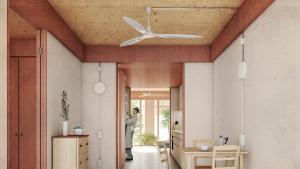 Imagen virtual de una vivienda de la Promoción Social Sant Pau