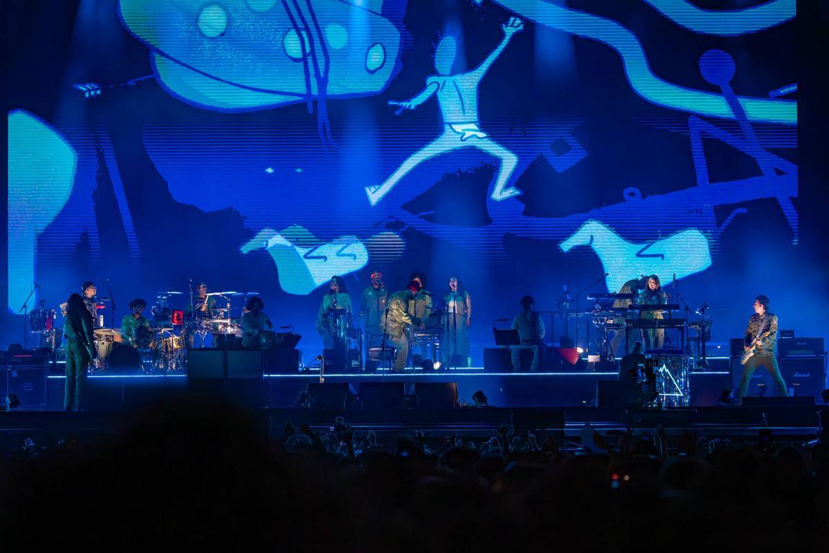 Gorillaz, durante su concierto en la tercera jornada del Primavera Sound 2026.