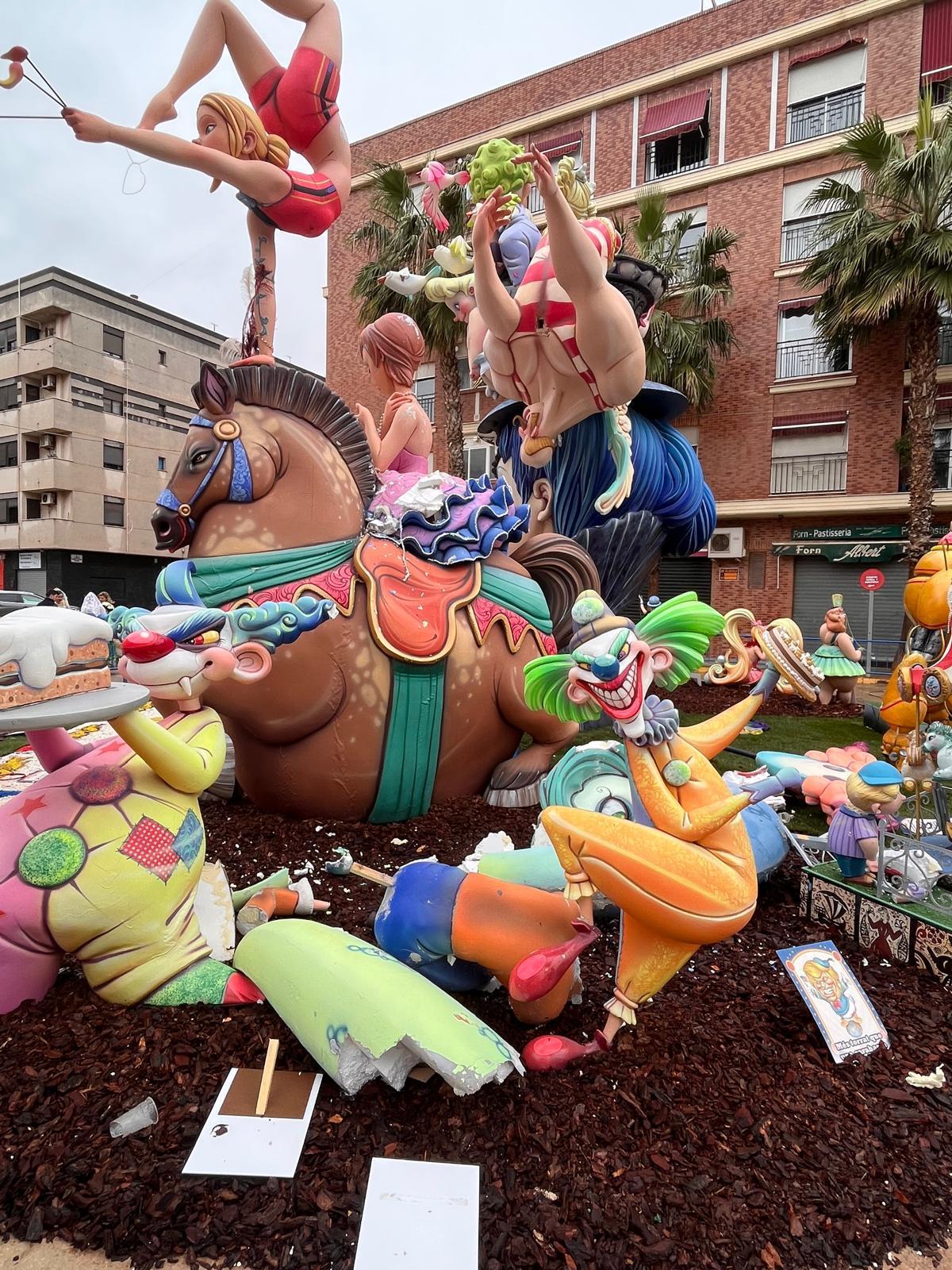 Parte de la falla, en el suelo