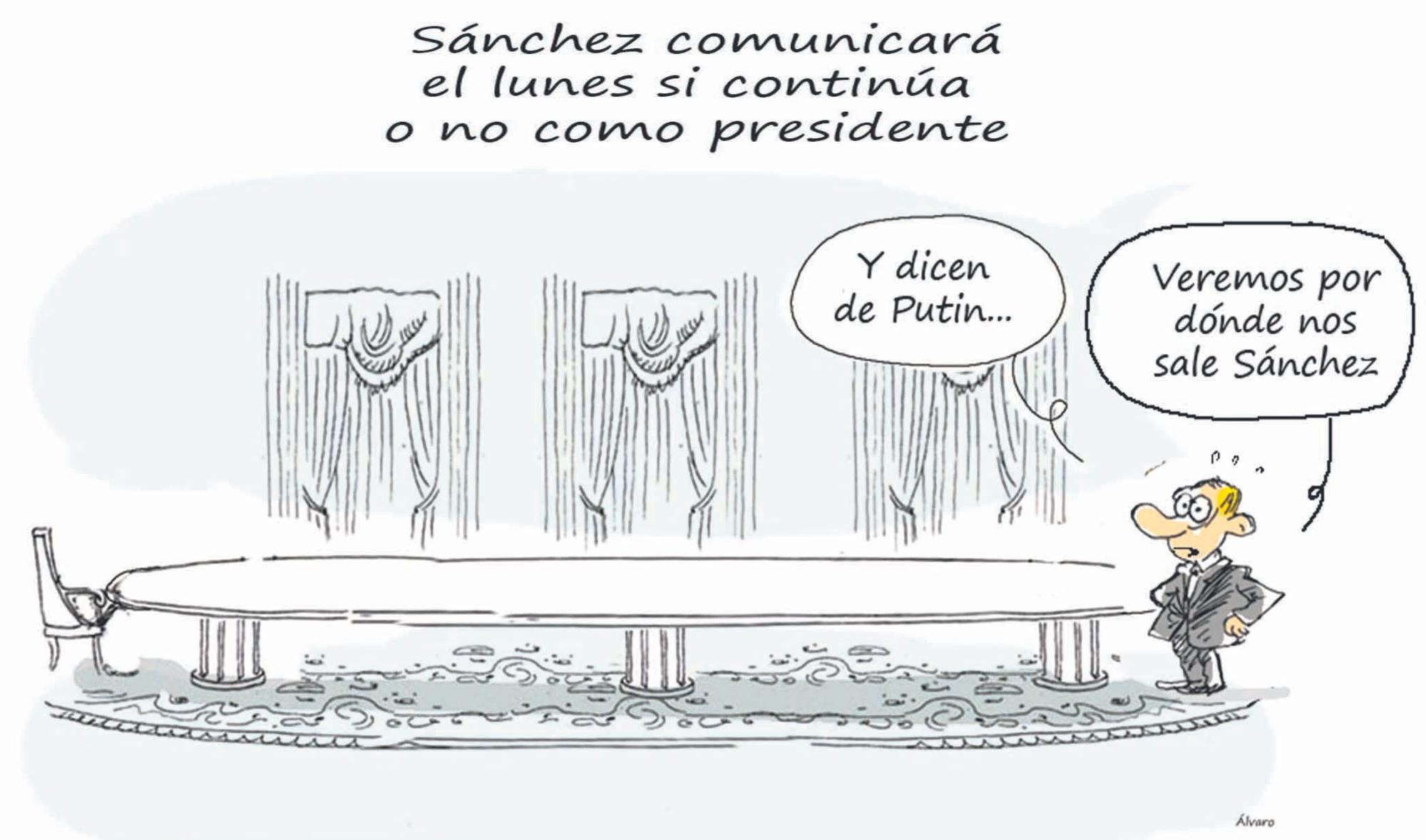 Sánchez comunicará el lunes si continúa o no como presidente