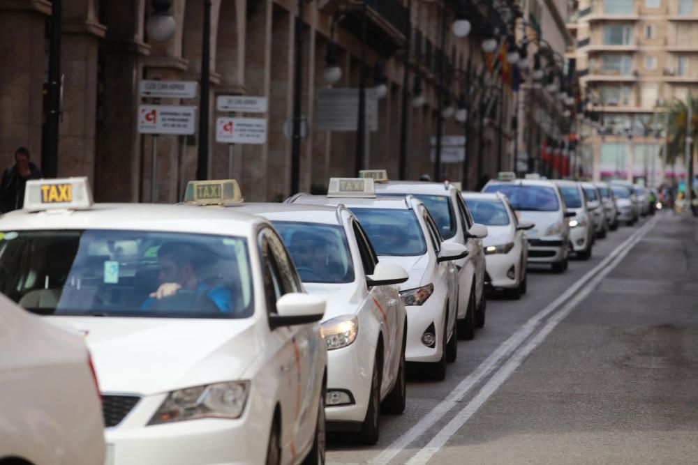 Protest Streik Taxis Mallorca Palma