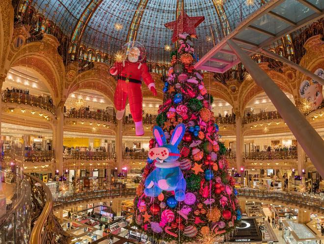 Árbol Navidad, Galerías Lafayette, París
