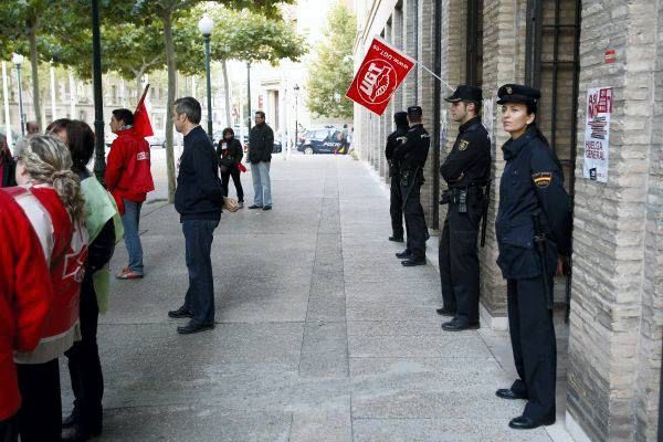 Seguimiento fotográfico de la huelga en Aragón.