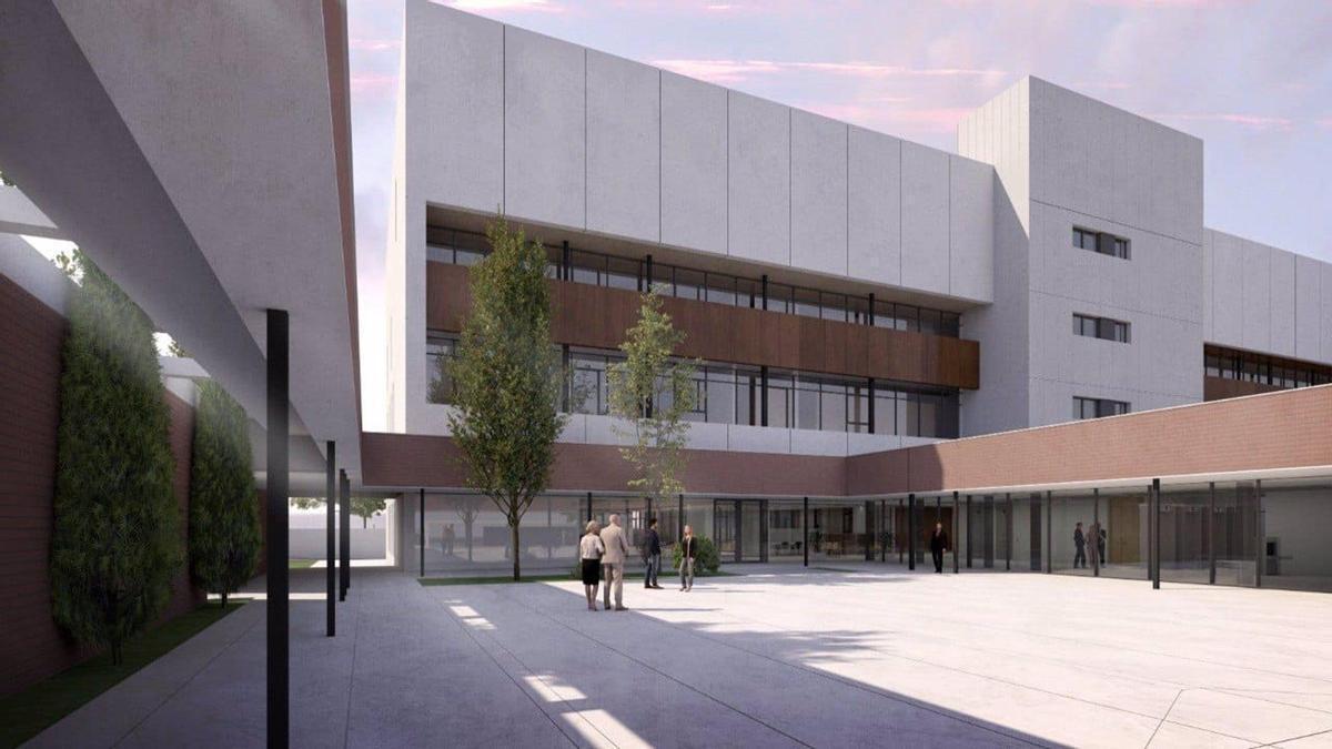 Recreación del futuro Palacio de Justicia de Sagunt.