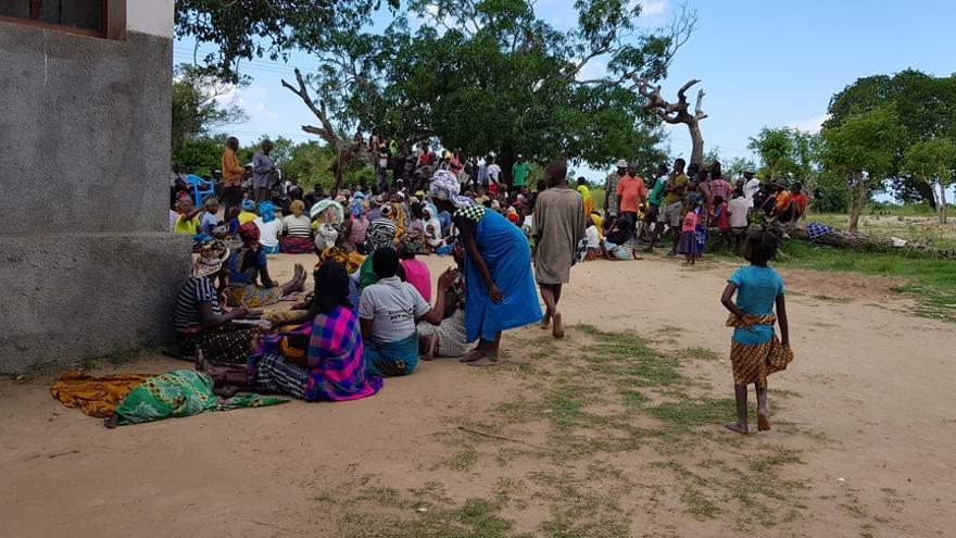 Desplazados en el norte de Mozambique por la violencia.