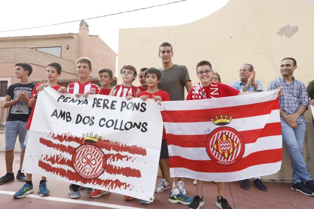 Les penyes Pere Pons i Pablo Machine celebren a Sant Joan de Mollet la gran temporada del Girona FC