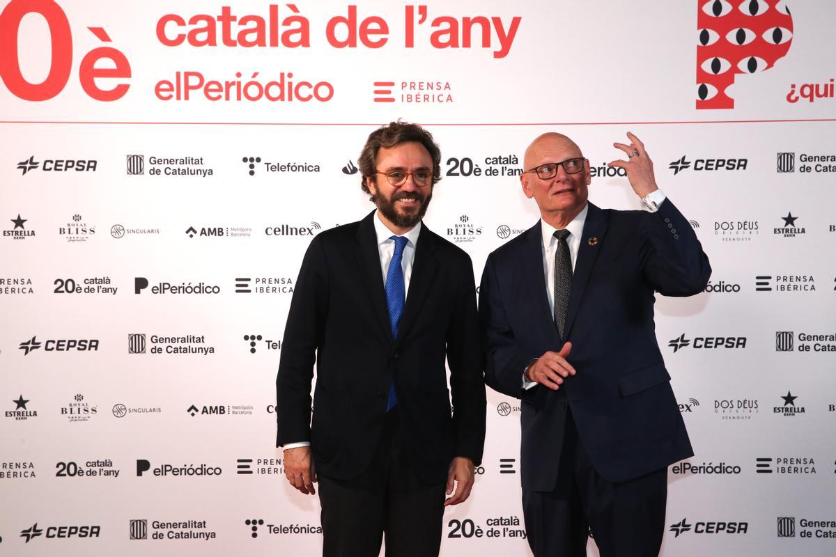 Català de l’Any 2022, en la imagen Aitor Moll y John Hoffman