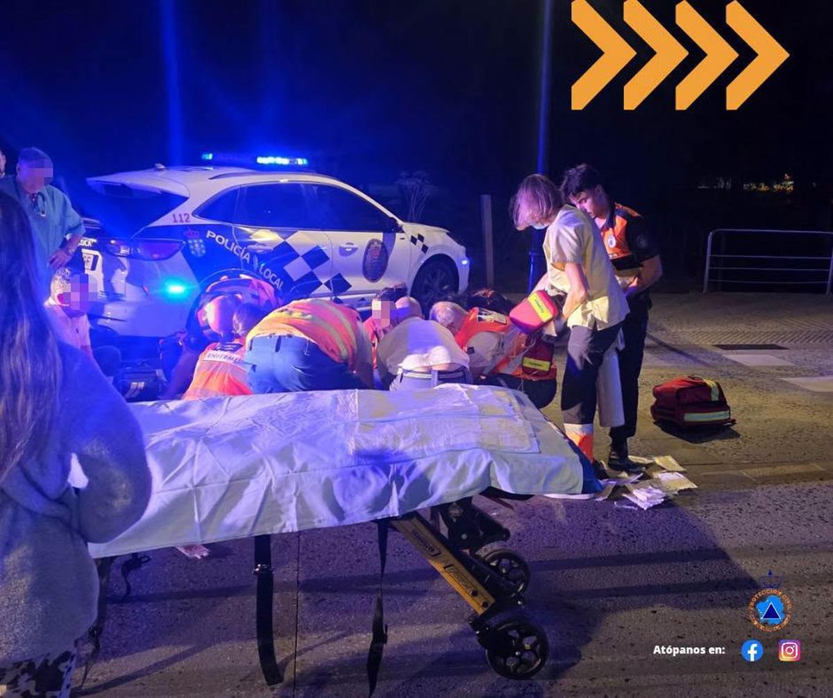 Intervención en Bertamiráns tras el atropello de una persona esta pasada madrugada.