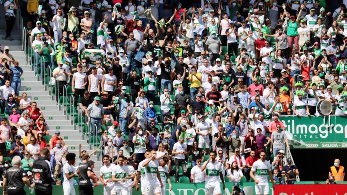 Una imagen de archivo de la afición del Elche