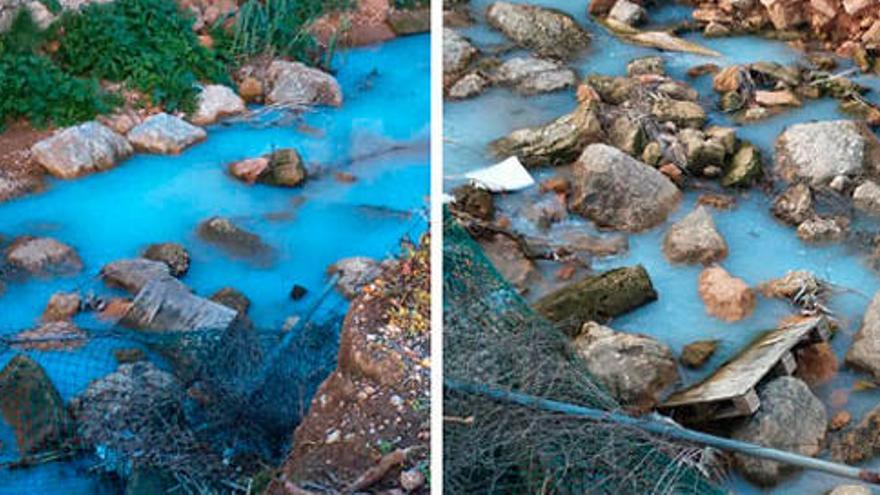 El agua era color azul cerca de la conselleria de Agricultura, en algunos momentos adoptaba un color blancuzco