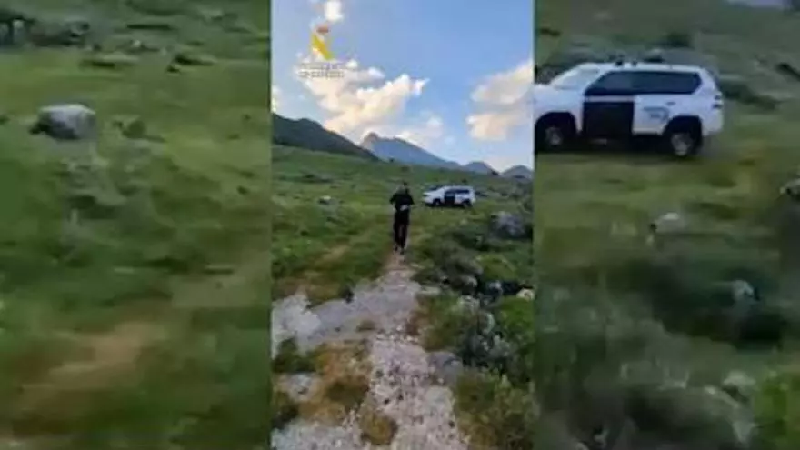 VÍDEO: La Guardia Civil localiza a una persona desorientada en la zona del Meicín, en Lena