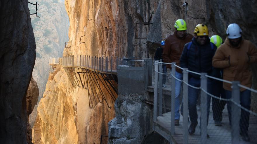 El Caminito del Rey recupera este viernes su recorrido habitual tras los desprendimientos