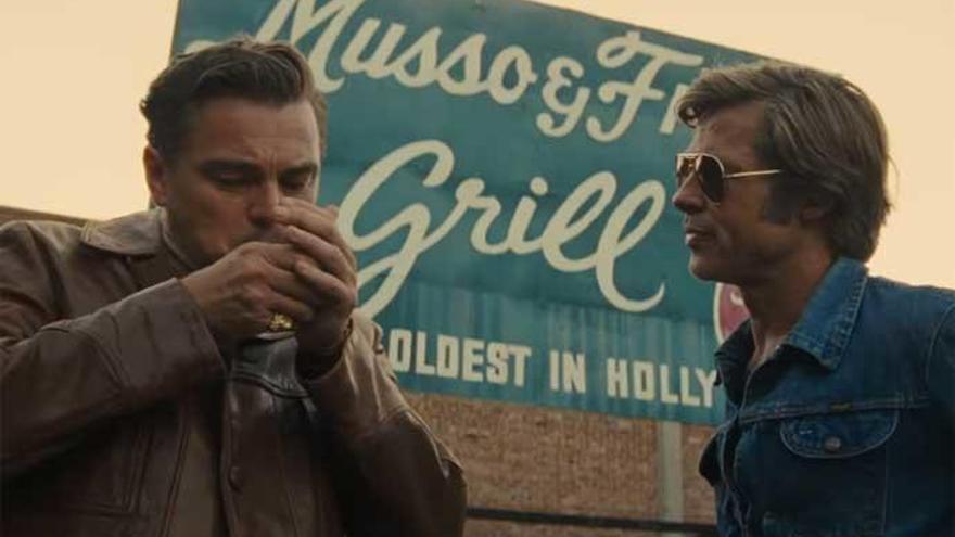 Leonardo DiCaprio y Brad Pitt en el tráiler de &#039;Érase una vez en Hollywood&#039;.