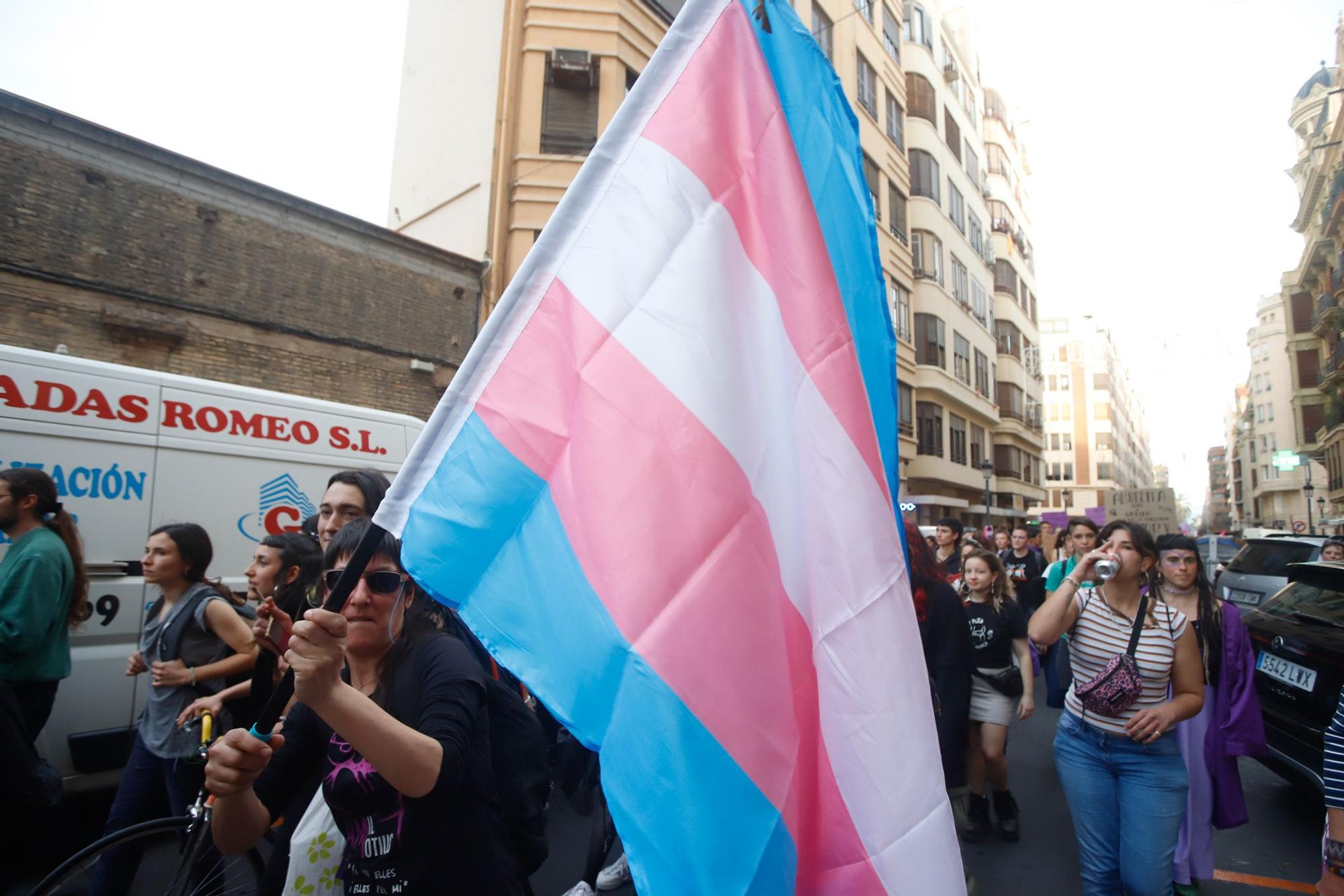 La manifestación de la Coordinadora Feminista de València para celebrar el 8 M