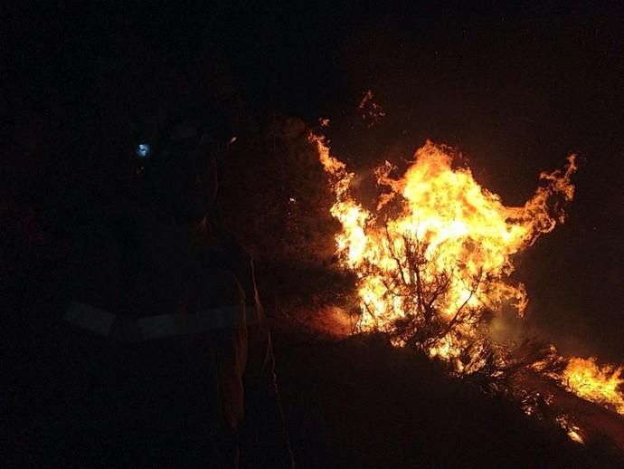 Segunda jornada del incendio de Granadilla