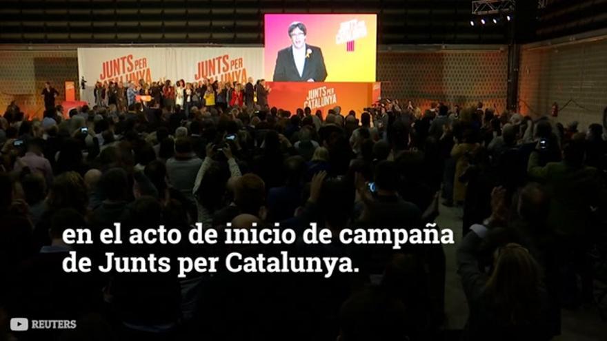 Puigdemont inicia su campaña virtual
